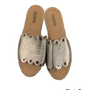 Sesto Espadrille Slides Silver